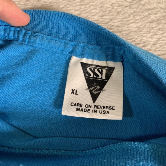 Vintage 19th Hole Golf Graphic Shirt Mens XL Blue SSI 1991 Bar Cartoon Made USA - Picture 8 of 12